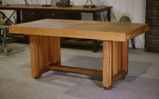 Art Deco oak table by Léon and Maurice Jallot 1940s – Dining tables, Wood (photo 8 of 15)