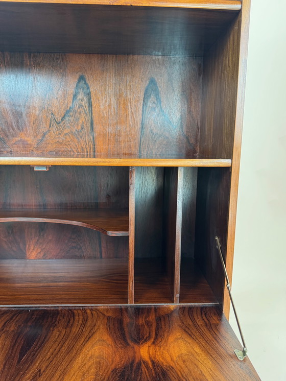 Image 1 of Libreria in palissandro Børgedam Denmark - Elegante contenitore con barra a ribalta