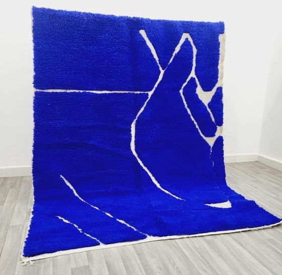 Image 1 of Tapis en laine pure marocain d’atlas traditionalle 150/350 cm