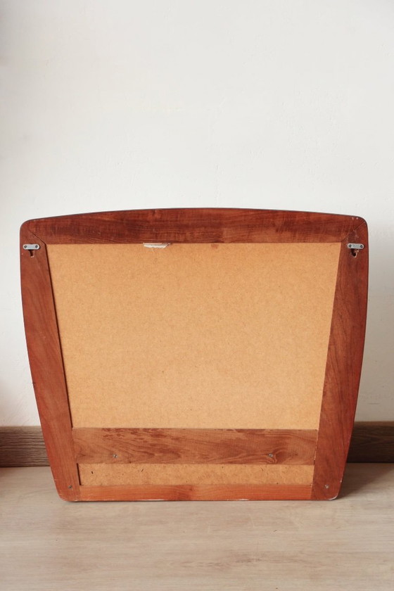 Image 1 of Scandinavian Teak Wall Mirror with Drawers – Mid-Century Danish Design