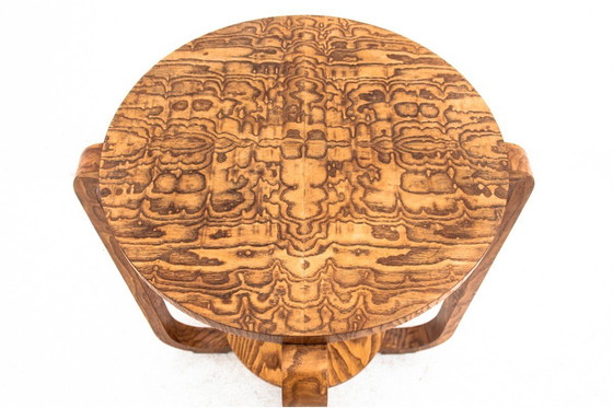 Image 1 of Runder Tisch im Art déco-Stil, Polen, 1950er Jahre
