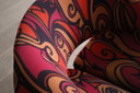 Sedia Ribbon Pierre Paulin in tessuto Jack Lenor Larsen Momentum per Artifort