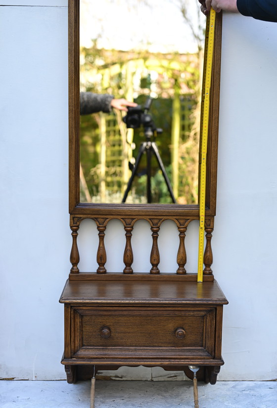 Image 1 of Antique mirror with cabinet, beautiful set!