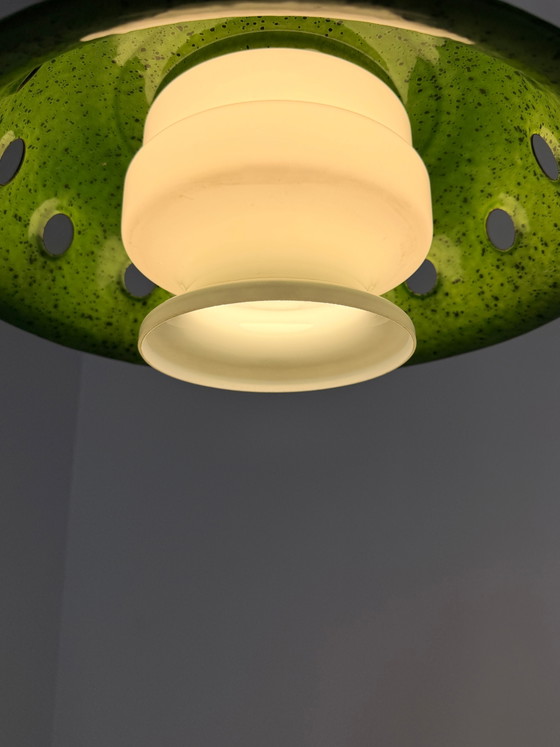 Vintage groene emaille hanglamp – Hanglampen (photo 4 of 5)