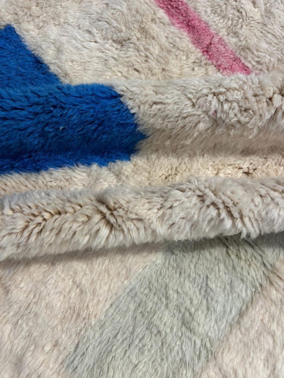Image 1 of Alfombra marroquí Mrirt de lana hecha a mano, 200x300 cm – Alfombra bereber moderna – Decoración contemporánea