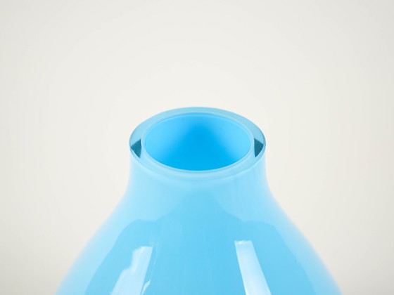 Image 1 of Light blue glass vase, Danish design, 1970s, made in Denmark