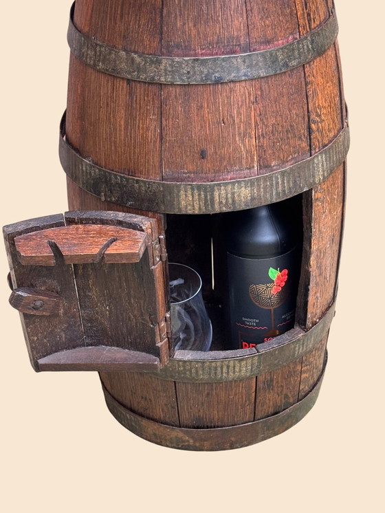 Image 1 of Bouée de pêche ancienne en bois | Chêne massif et fer forgé | XIXe siècle