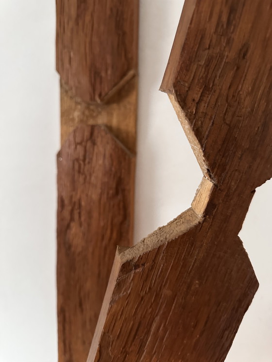 Image 1 of Monumental solid wooden cross – a simple sculptural object with patina