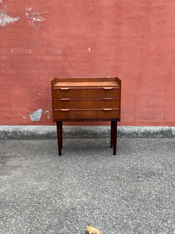 Image 1 of Cassettiera/comodino vintage danese in teak, anni '60