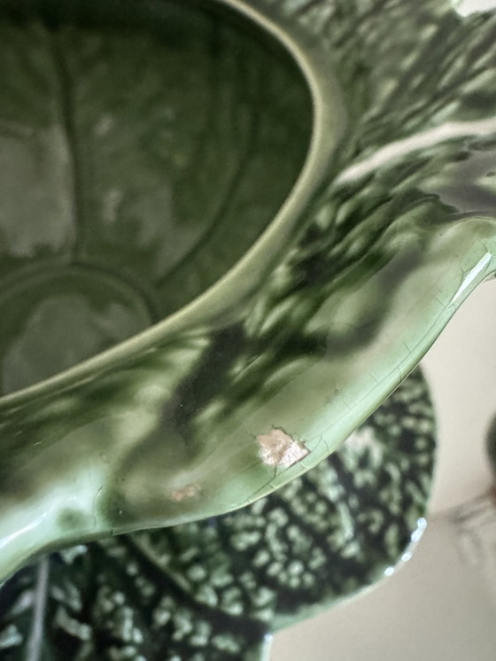 Image 1 of Caldas vintage ceramic green cabbage soup tureen