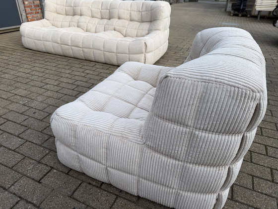 Image 1 of Ligne Roset Kashima 3 posti, 2x2 posti, 1 posto in velluto a coste beige 10/10