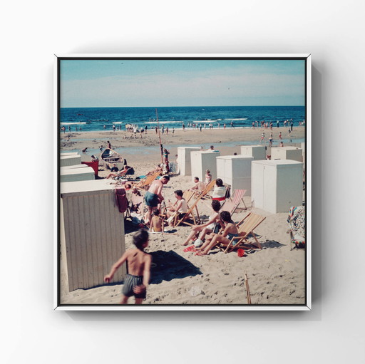 1x bathers, 1960 | mid - Century beach photography color