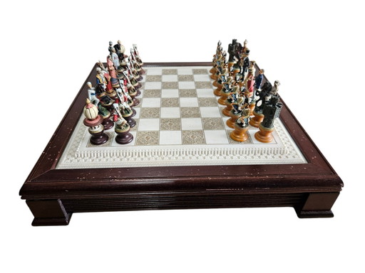 Raj Verzamel schaakspellen van Franklin Mint Porselein, jaren 70, Set van 33