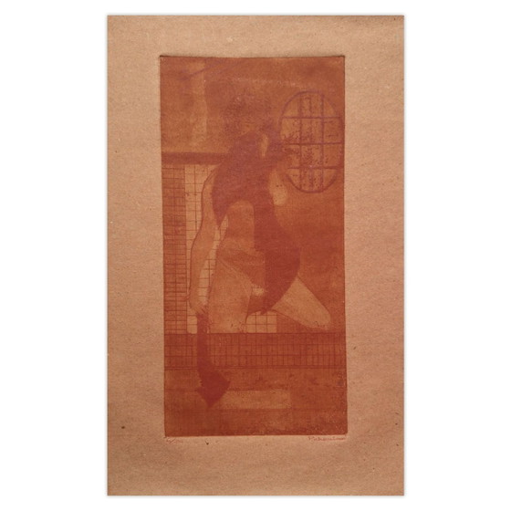 Image 1 of Monique PEHEM (BRETON-PROUTÉ) Bata de baño. Grabado firmado, 2000.