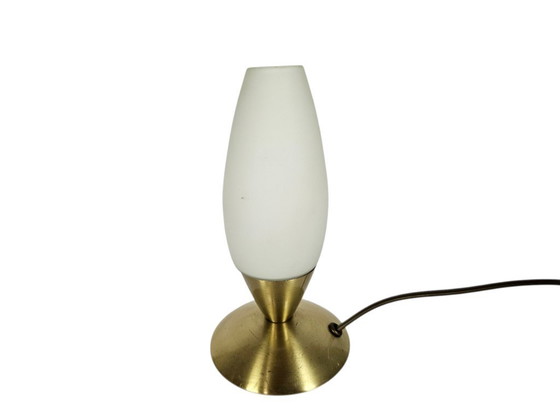 Image 1 of R.S. - Leuchten - table lamp - chalice lamp - frosted glass - brass - 80s