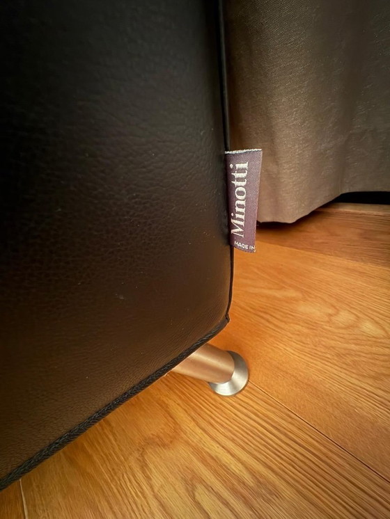 Image 1 of Poltrone Minotti in pelle nera