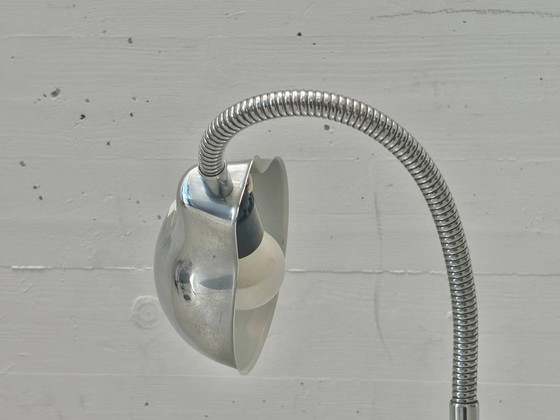 Image 1 of Chrome table lamp with gooseneck, Italy, 1960s