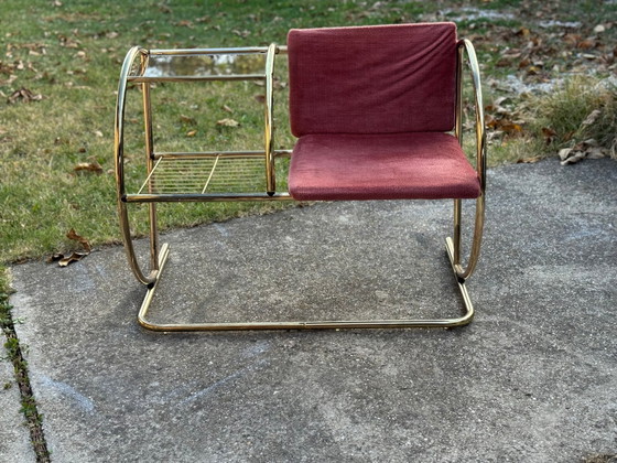 Vintage Messing Bankje, jaren 60 – Mid Century Modern (photo 2 of 6)