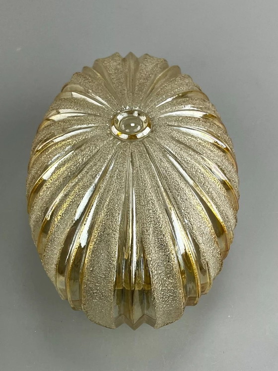 Image 1 of Lámpara de pared de los años 60 y 70, diseño de la era espacial de cristal.