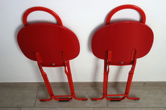 Image 1 of 2 Chaises Pliantes avec Support Gastone Rinaldi pour Thema, Années 70/80