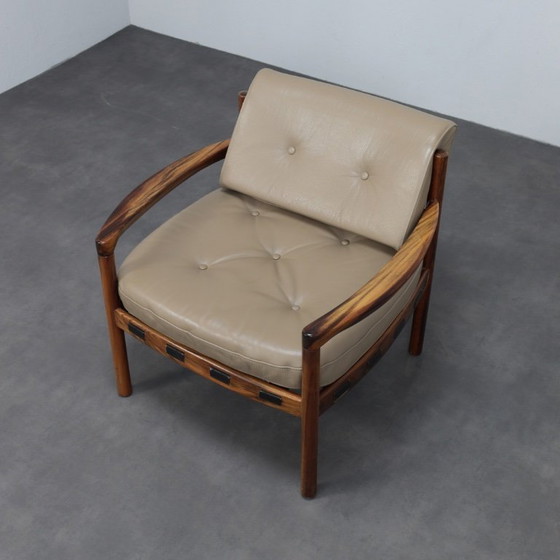 Image 1 of Mid-Century Modern Leather Lounge Chair by Sven Ellekaer for Coja Netherlands, 1960s
