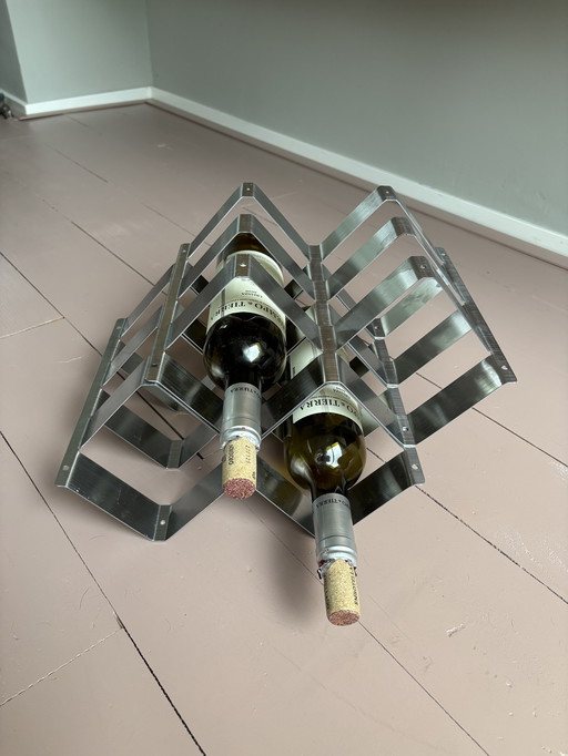 Porte-bouteilles en acier inoxydable pour 6 bouteilles