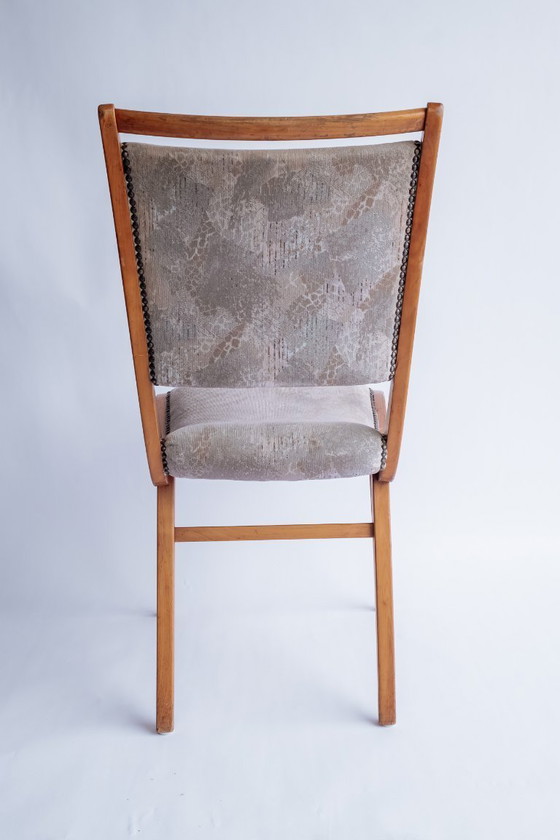 Image 1 of Set Van 4 Vintage Houten Eetkamerstoelen