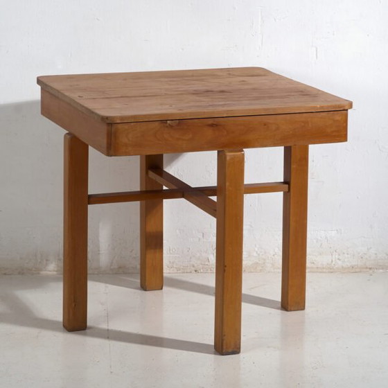 Tavolo da Lavoro in Legno Antico – Tavolino Europeo – circa 1920–1950 – Console, Rustic (photo 5 of 40)