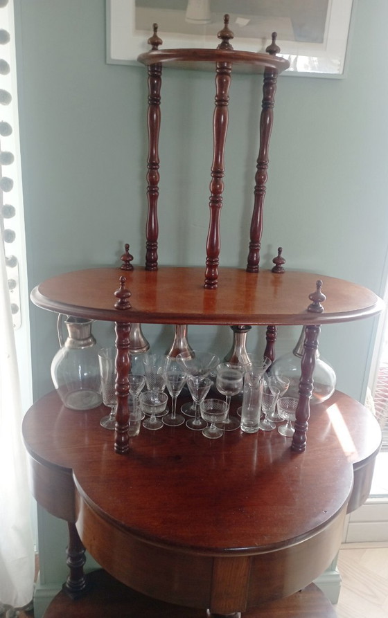 Image 1 of Fraaie Antieke Mahony Etage/Console Wandkast