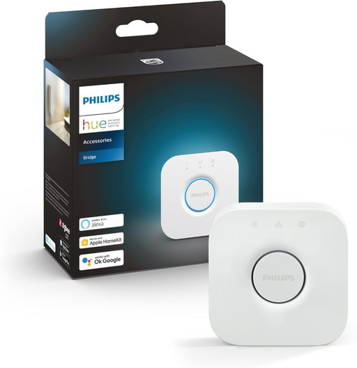 Philips Hue Bridge 2.0 : Hub Central de Contrôle d'Éclairage Intelligent, fonctionne avec Alexa, Google Assistant & Apple HomeKi