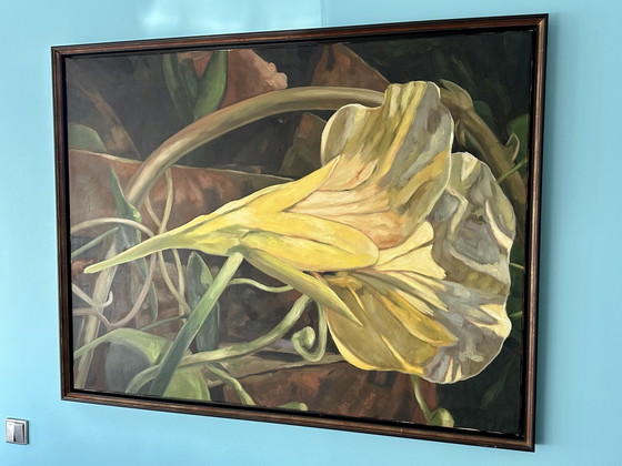 Image 1 of Vintage Theo Leijdekkers Smokey Painting 136,6 cm x 107 cm