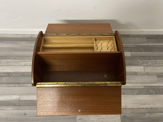 Image 1 of Vintage teak Danish sewing trolley