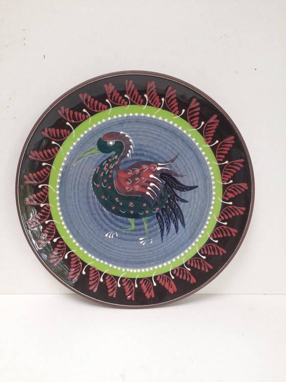 Keramik-Wandteller mit Vogelmotiv – Wanddekoration, Ceramic (photo 5 of 5)