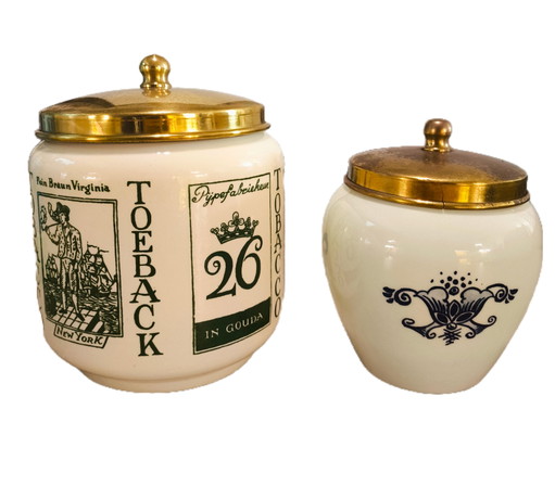 Vintage Royal Goedewaagen Gouda Toeback Tabac Jars (Set of 2) – decoratieve objecten, Ceramic (photo 2 of 7)