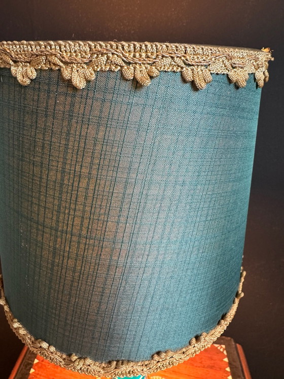 Lampe opaline turquoise laiton années 60, Verre (photo 5 sur 13)