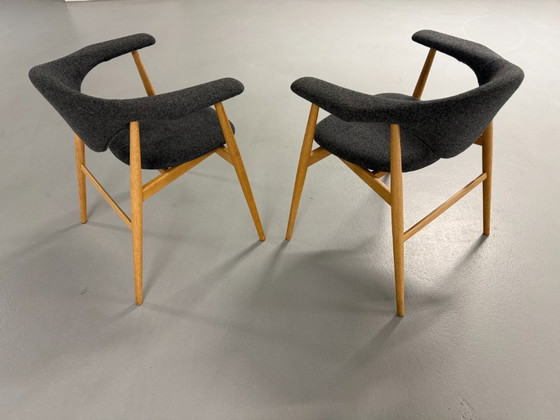 2x Gubi Masculo Dining Chairs GamFratesi Design – Wood, Cotton (photo 5 of 7)