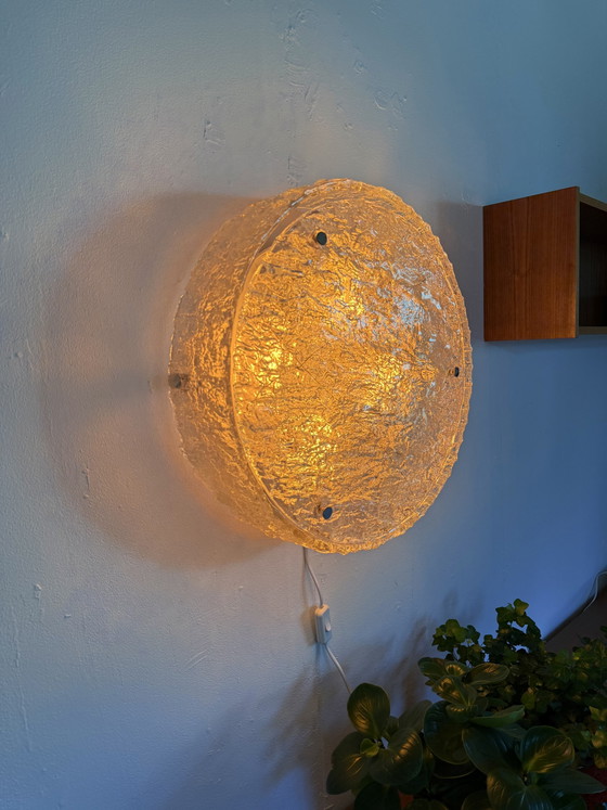 Image 1 of Tabour XL iceglass wall/ceiling lamp, Kaiser Leuchte '70