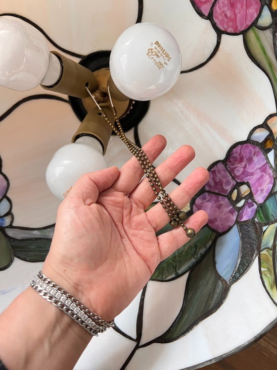 Image 1 of Lámpara de techo estilo Tiffany, luminaria, lámpara colgante de vidrieras, Art Nouveau