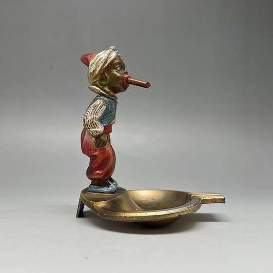 Image 1 of Austrian Bobblehead Figural Ashtray – Made in Austria