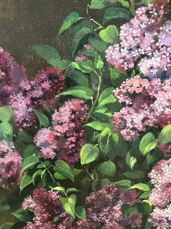 "Still Life with Lilacs" Jan van Malderen – Paintings & Drawings, Canvas (photo 5 of 8)