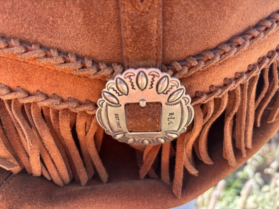 Image 1 of Original Ralph Lauren suede shoulder bag – cognac – good vintage condition