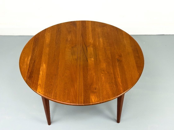 Image 1 of Circular Teak Coffee Table from Mikael Laursen, 1960s