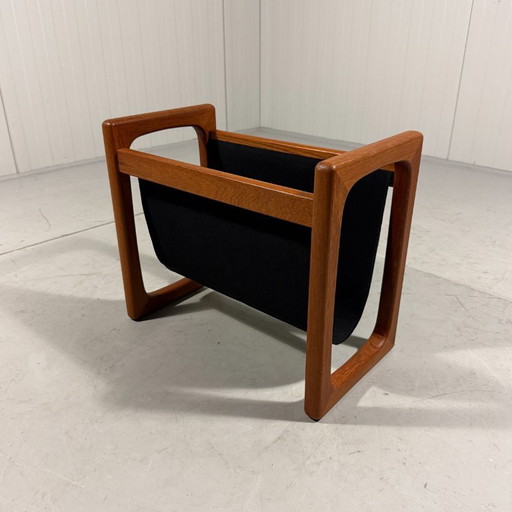Brink Møbler Teak Magazine Rack Denmark 1960s – tijdschriftenrek, Textile