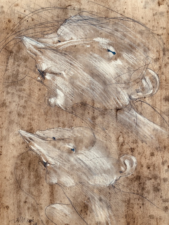 Image 1 of Robert Detheux surrealistisches Gemälde "L'indélicatesse" von 2004