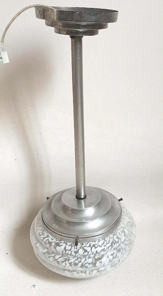 Image 1 of Lampada a sospensione Art Déco, vetro Clichy, altezza 52 cm