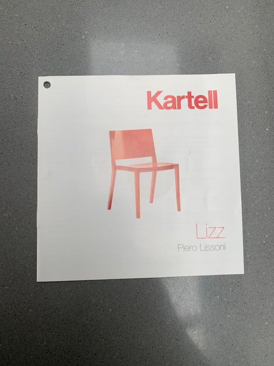 Image 1 of 2x Kartell Stuhl Lizz, weiß glänzend