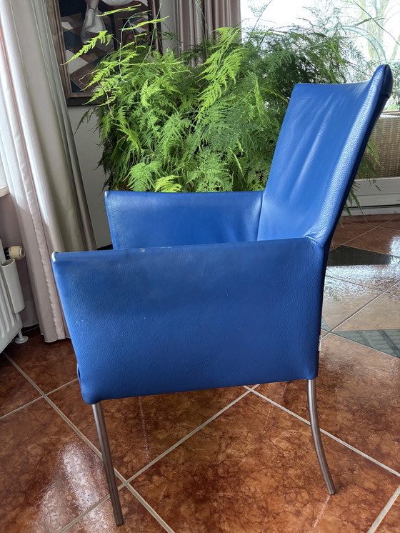 Image 1 of Sedie da pranzo di design Bert Plantagie – vera pelle – set da 2