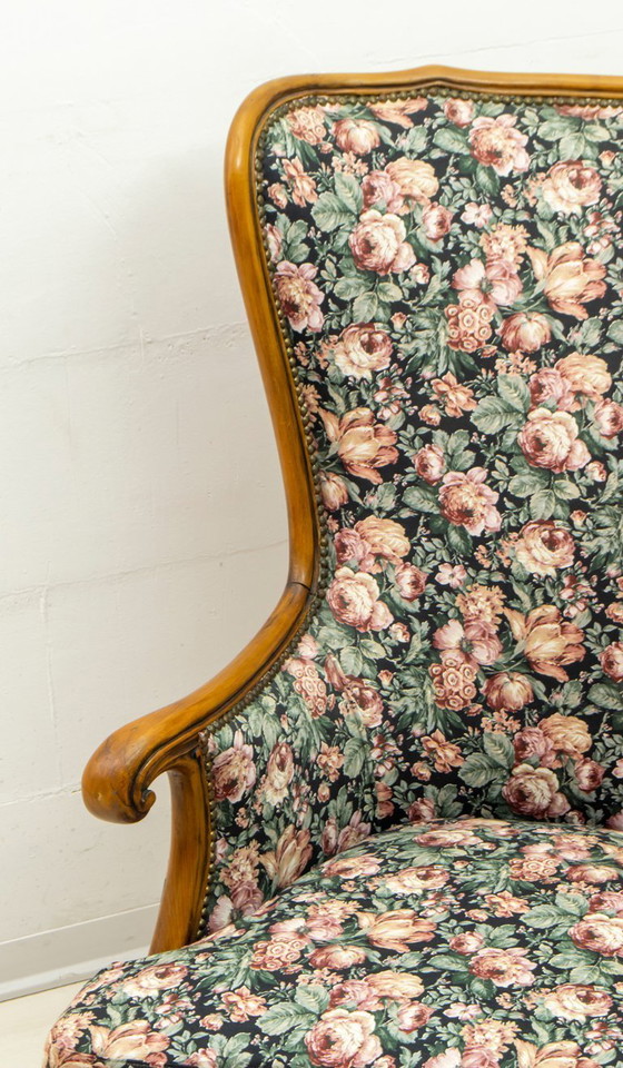 Image 1 of Fauteuil en noyer de style Chippendale, Mid Century Modern, 1960s