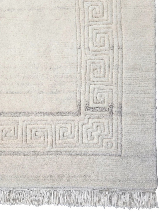 Image 1 of Hand-knotted modern oriental wool rug Cream Nepal 158x236cm