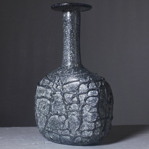 Vintage blown glass vase, Scavo technique, post-modern design, 1980s – vazen, Murano Glass